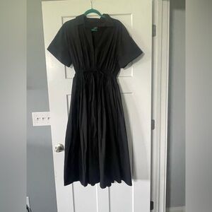 J. Crew Classic Black Midi Dress